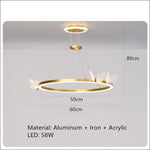 décoration moderne applique murale papillons or luminaire cuisine salle manger minimaliste