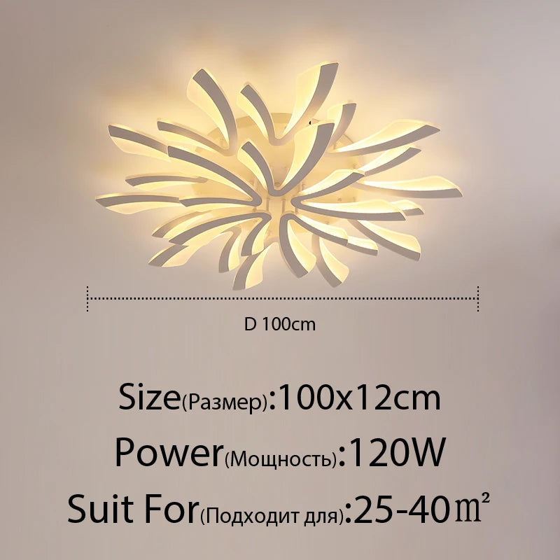 plafonnier led moderne acrylique blanc noir télécommande éclairage quotidien chambre salon moderne ultrafin