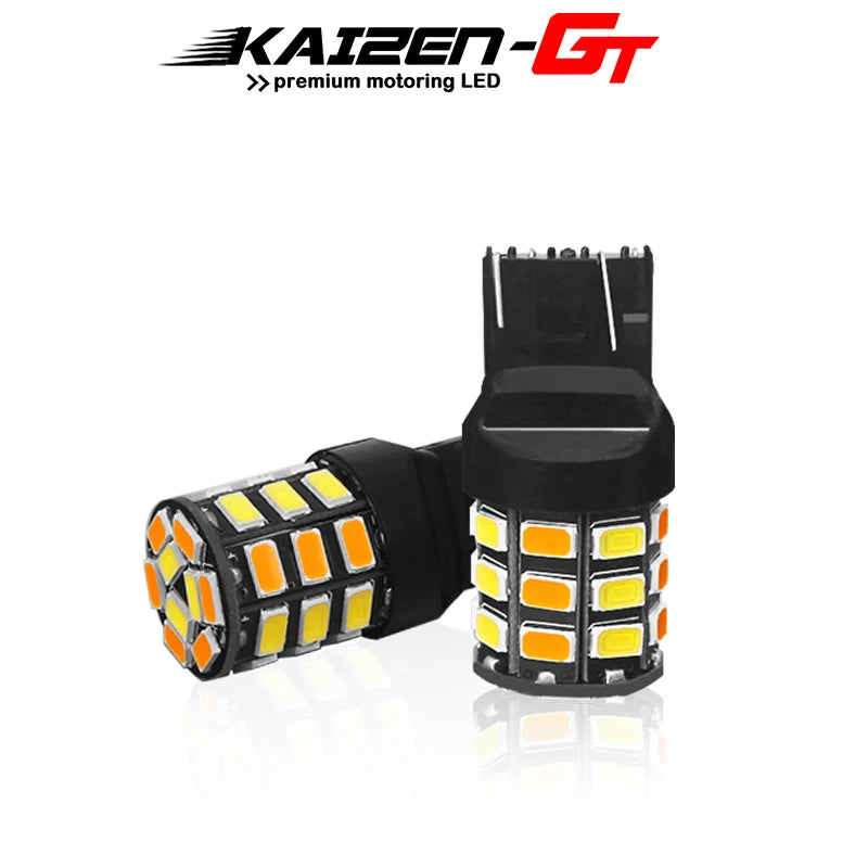 ampoules led bicolores blanc ambré 33 smd t20 modernes feux route clignotants avant parking