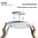 plafonnier led moderne blanc 220v 12w 18w 24w 32w 5000k 2000lm 30m²