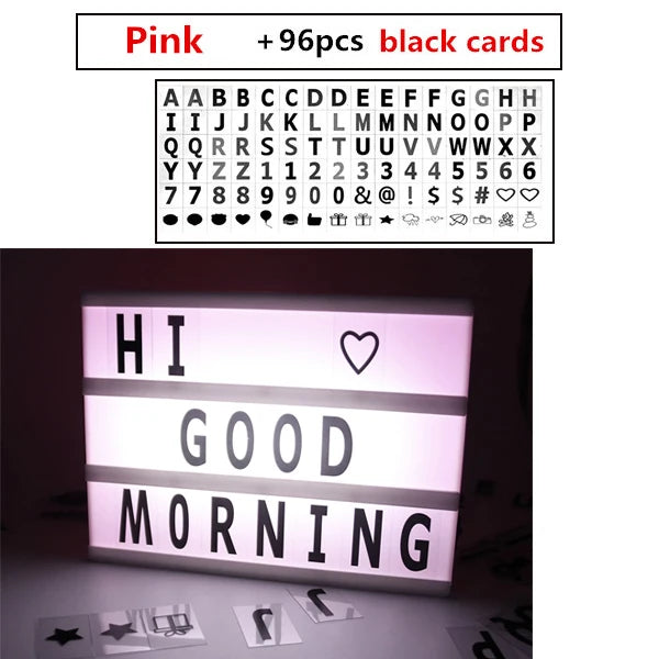 panneau lumineux lettres interchangeables blanc moderne minimaliste clips a4 a5 a6