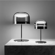 lampe table moderne argenté bronze noir translucide chaleureuse salon chambre