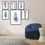 Cette image présente une série de représentations anatomiques colorées et détaillées des pieds et des chevilles, permettant une meilleure compréhension de leur structure et de leurs composants.