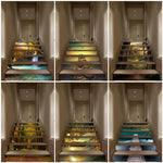 Sticker contremarche escalier paysage naturel PVC autocollant