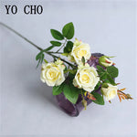 décoration mariage bouquet artificiel roses longues tiges feuilles vertesintérieur blanc roseclair pale
