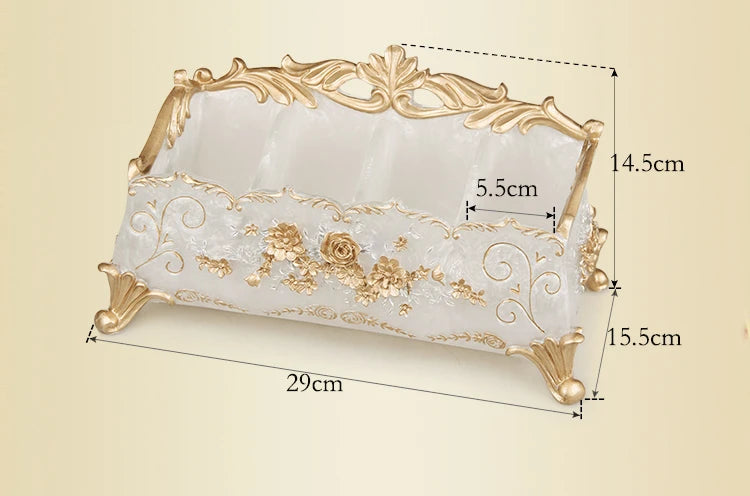 organisateur maquillage réutilisable résine fleurée classique beige doré rose bleu