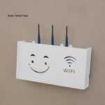 boîte rangement routeur modem optique cable électrique moderne adhésif blanc fleuri