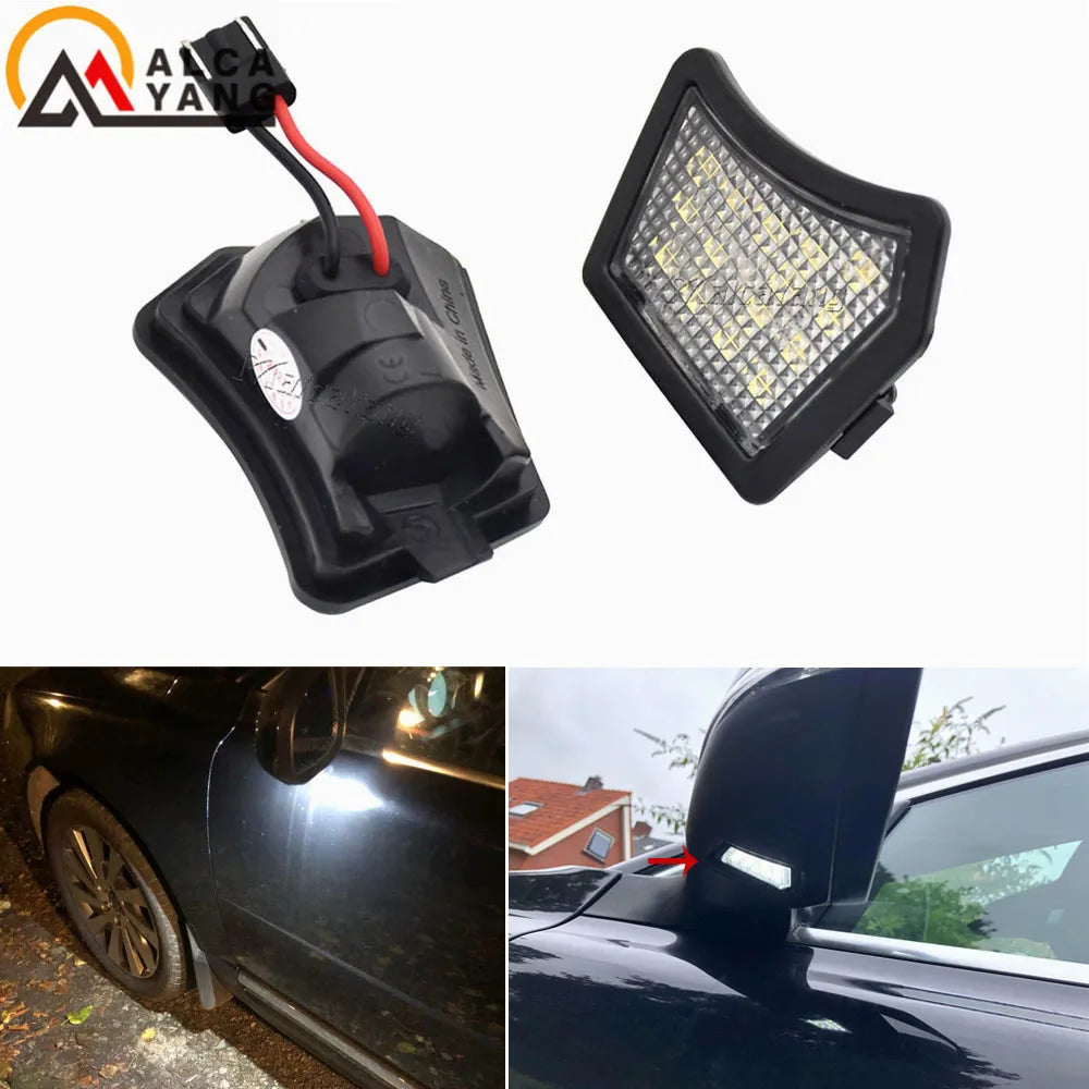 lampe led noir moderne clips connecteur électrique volvo jaguar miroir puddle lights 2400 lumens