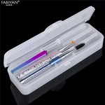 boîte rangement transparente nail art pinceaux outils manucure coupe ongles lime moderne minimaliste