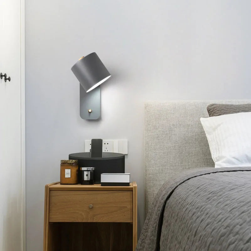lampe murale moderne led réglable gris vert chambre salon entrée étude chambre coucher