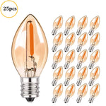 ampoules led filament transparentes dorées 2200k vintage e12 25000h 249lm