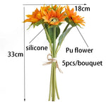 tournesol artificiel bouquet jaune orange décoration intérieure maison anniversaire mariage noël festive