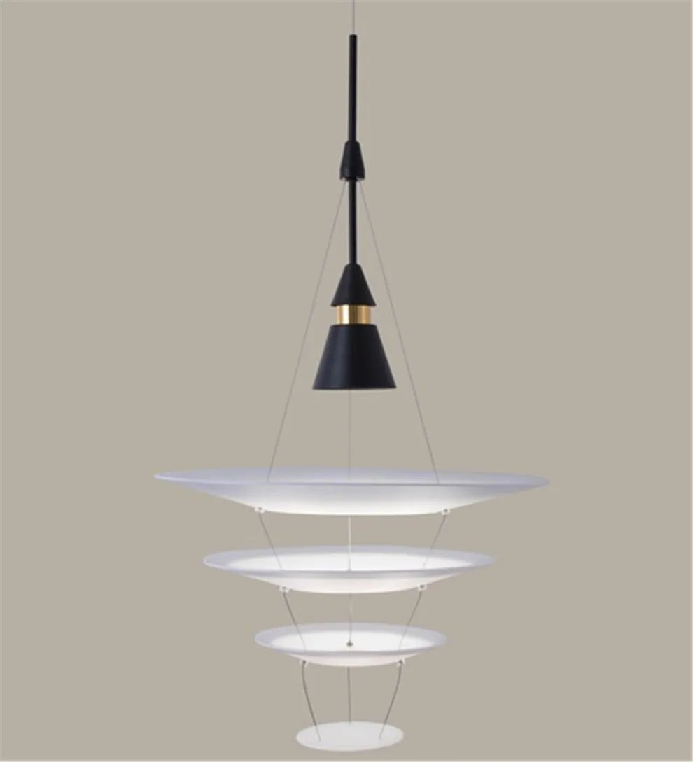 suspension lumineuse blanc moderne acrylique nordique opaque salon chambre