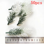décoration intérieure branche artificielle sapin feuilles vert naturelle clips diy 50 pièces festive mariage