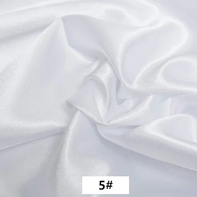 tissu satiné polyester blanc noir vert bleu moderne décoration couture rideaux robes