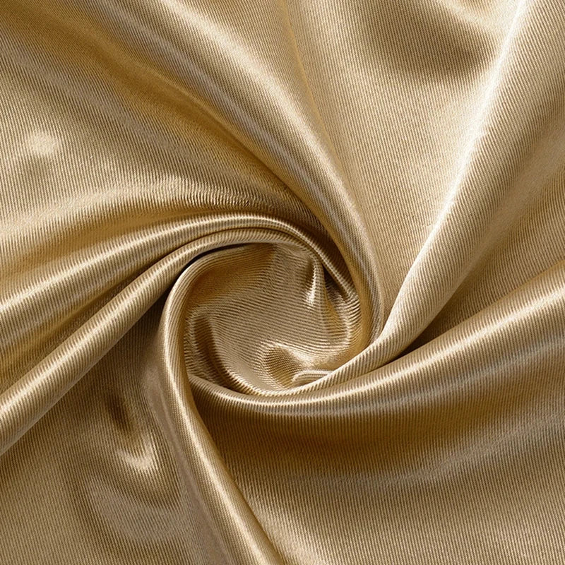 rideaux dorés semi occultants tissu lisse moderne extérieure fenêtre française adaptable maison