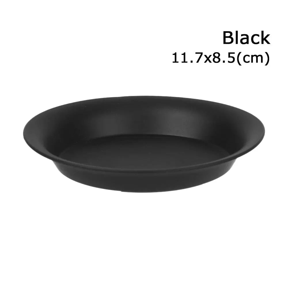 assiettes rondes modernes orange noir blanc solides intérieur extérieur durable polypropylène sans BPA