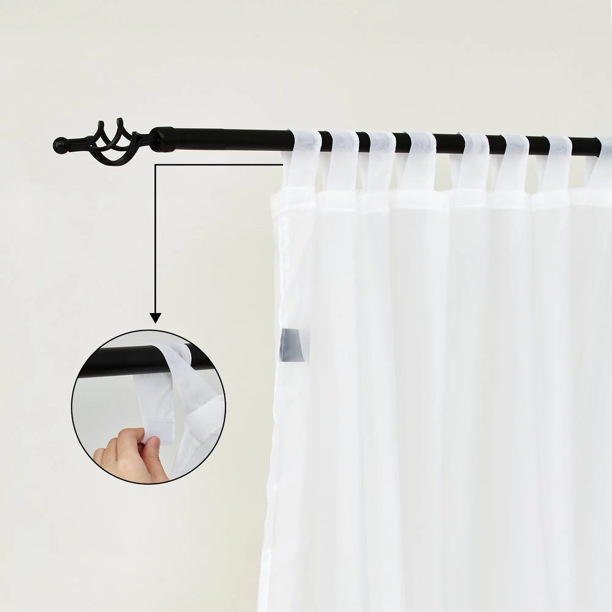 rideau transparent moderne autocollant extérieur blanc uni imperméable patio maison
