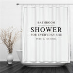 rideau douche polyester solide blanc noir minimaliste respectueux environnement métalliques