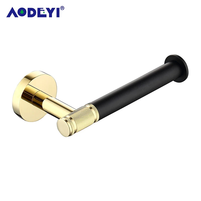 accessoires salle bains or noir moderne élégants porte serviettes savon gobelet papier wc élégance