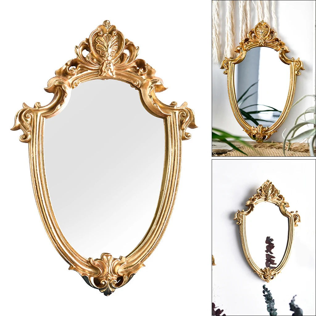 Miroir de maquillage rétro dans une salle de bain élégante