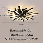 plafonnier led moderne acrylique blanc noir télécommande éclairage quotidien chambre salon moderne ultrafin