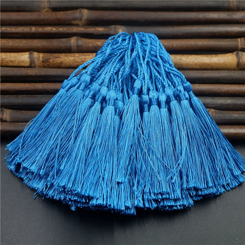 franges polyester 20cm pompons décoratifs vêtements rideaux opaques vert violet rouge