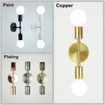 Applique murale LED métal brossé double tête design art déco
