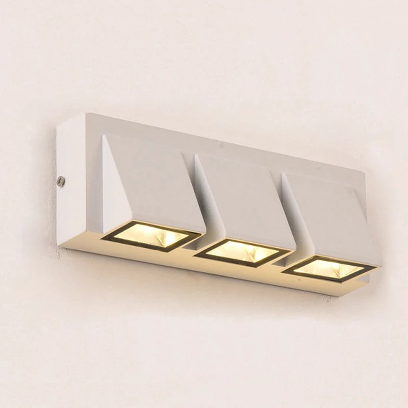 applique murale led moderne blanc noir verre trempé facile éclairage extérieur minimaliste