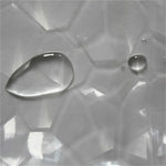 rideau douche moderne hexagones transparent bleu clair douche salle bain étanche PEVA