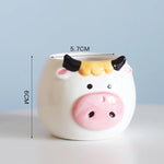 cache pot animaux cartoon cactus ours girafe renard chat fleur verte porcelain moderne