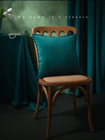 housse velours coussin décoratif 30x50cm 45x45cm classique fixation vert marron orange salon chambre