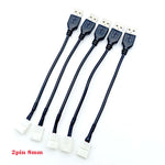câble usb led 8mm 10mm 30pièces connecteur adhésif noir plat moderne