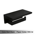 accessoires salle bain noir mat moderne porte serviettes rouleau papier savon