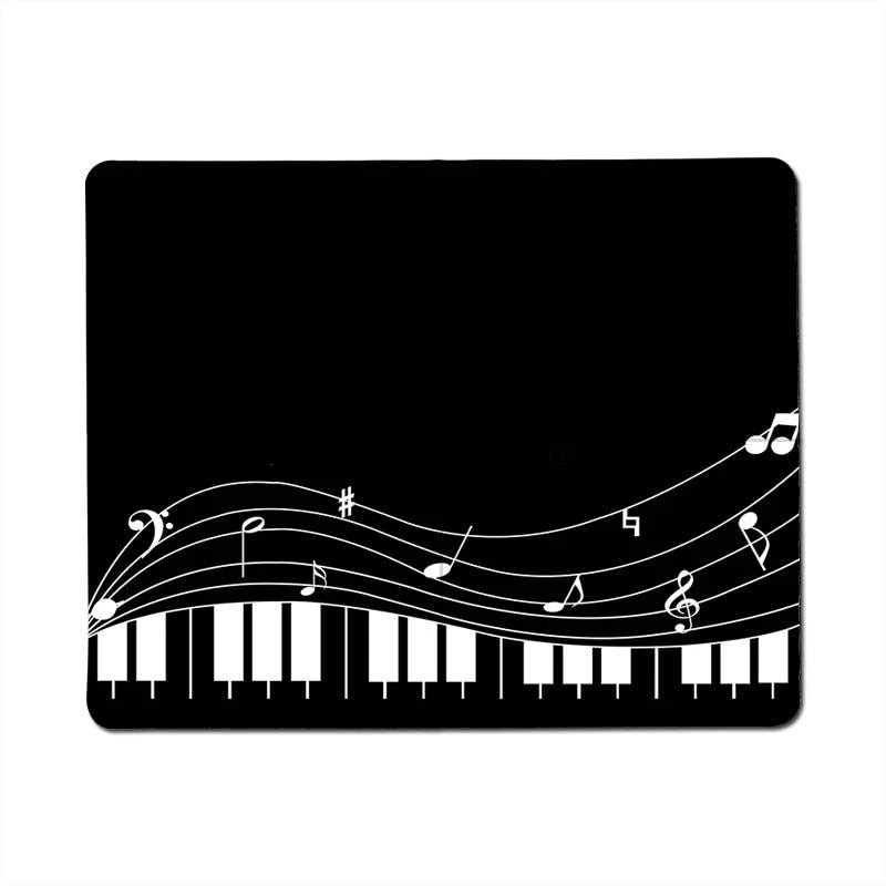tapis souris caoutchouc notes musicales piano noir blanc durable minimaliste moderne