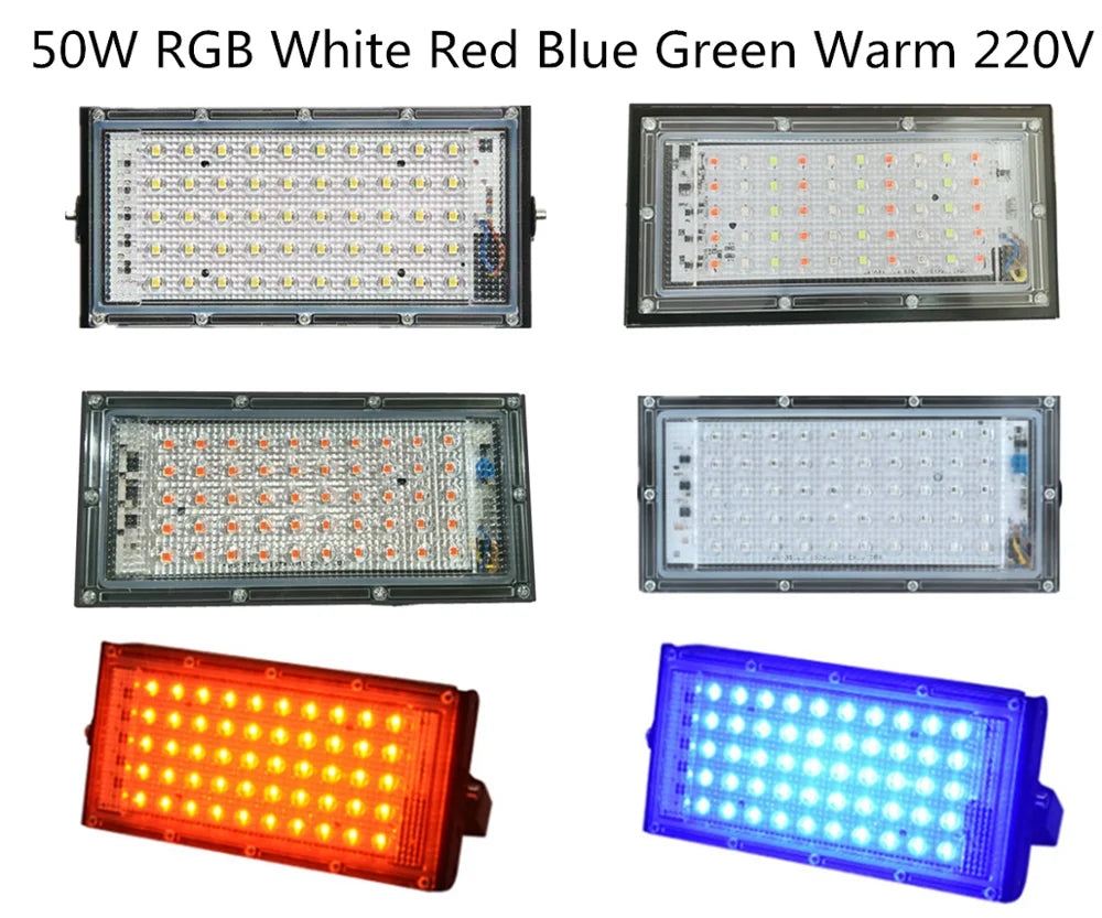 projecteur led rouge bleu vert blanc moderne ip65 alu fer tringle télécommande 220v rgb