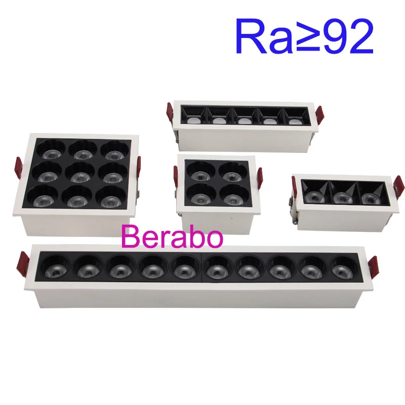 Spot LED moderne 18W 8W 10W 20W blanc opaques rondes noires 6000K 4000K 3000K