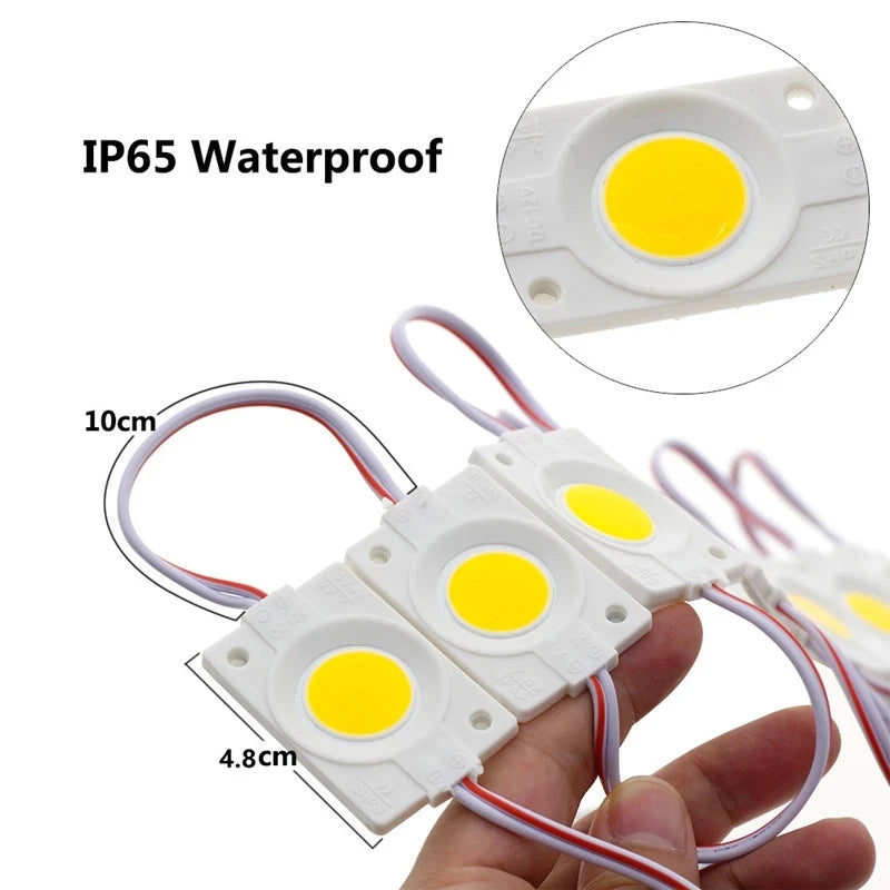 modules led cob 12v blanc jaune rouge vert bleu adhésif circulaire moderne éclairage publicitaire