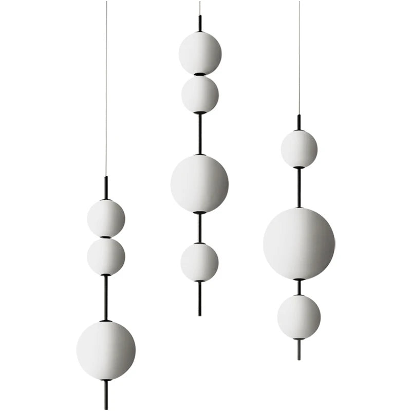 lumière suspendue led moderne minimaliste blanc noir chambre salon étudehôtel