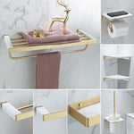 porte serviettes mural or marbre moderne double simple angle brosse wc