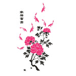 Autocollant acrylique 3D motif fleur pivoine vue rapprochée