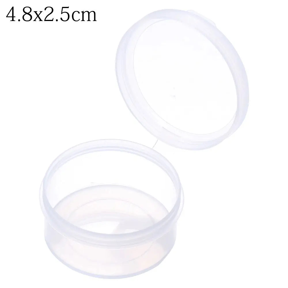 boîtes rondes transparentes réutilisables boites rangement petites bijoux modernes pratiques