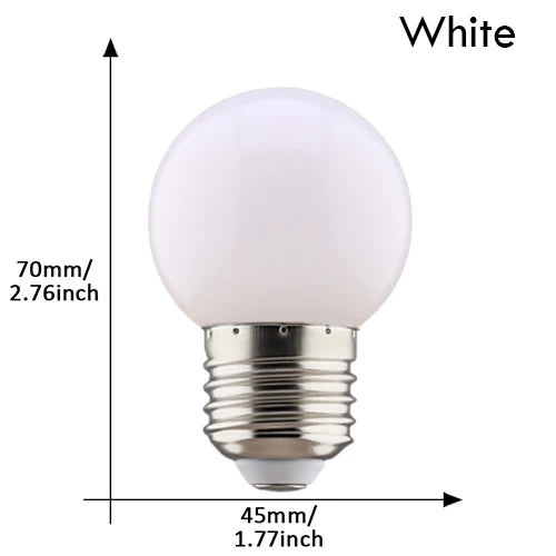 ampoules led e27 multicolore opalescentes moderne 360° rouge vert jaune bleu blanc rose orange
