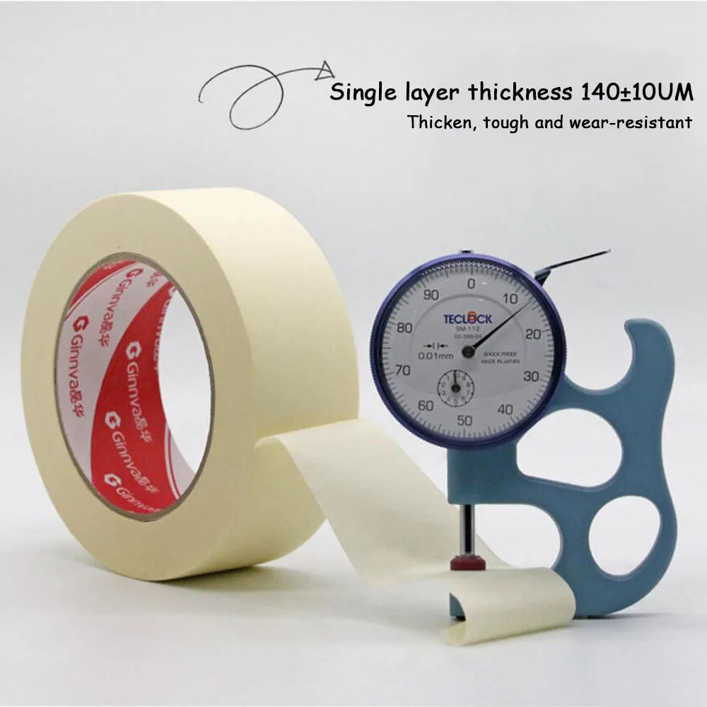 ruban adhésif masquage blanc papier crépon adhésif simple face pratique peinture dessin 6mm 10mm