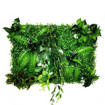 panneau végétal artificiel feuilles naturelles extérieur herbes variées stylisé accrochableextérieur vertbrunfoncé