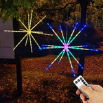 décoration noël étoile lumineuse multicolore moderne festive crochets télécommande led guirlande chambre festive