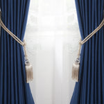 pompon rideau beige noir decoratif textile maison facile utilisation classique or argent bleu