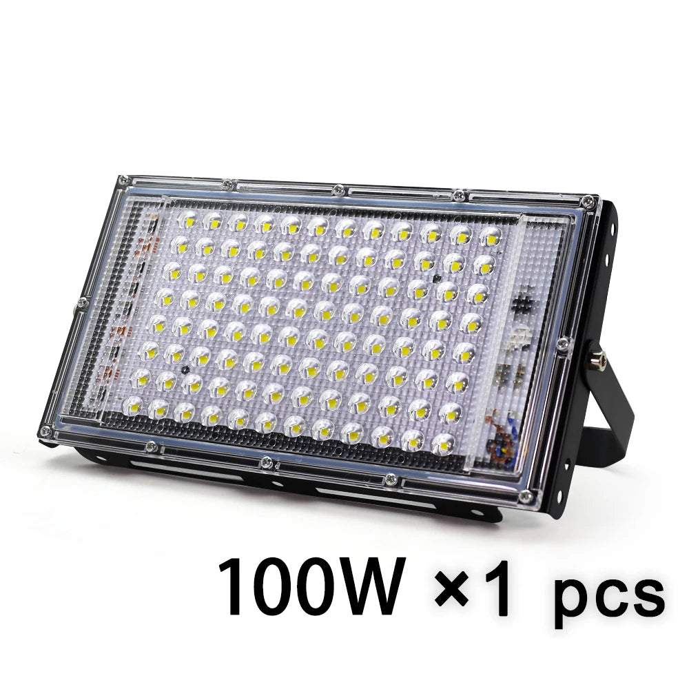 projecteur led 100w 50w noir moderne ip65 extérieur intérieur 220v
