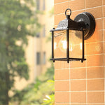 lampe murale extérieure industrielle noire verre transparent éclairage entrée chambre salle bains étude