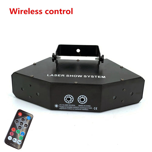 projecteur laser dmx sans fil effet lumière scène dj fête maison rouge vert bleu